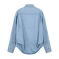 Side Pleated Denim Shirt