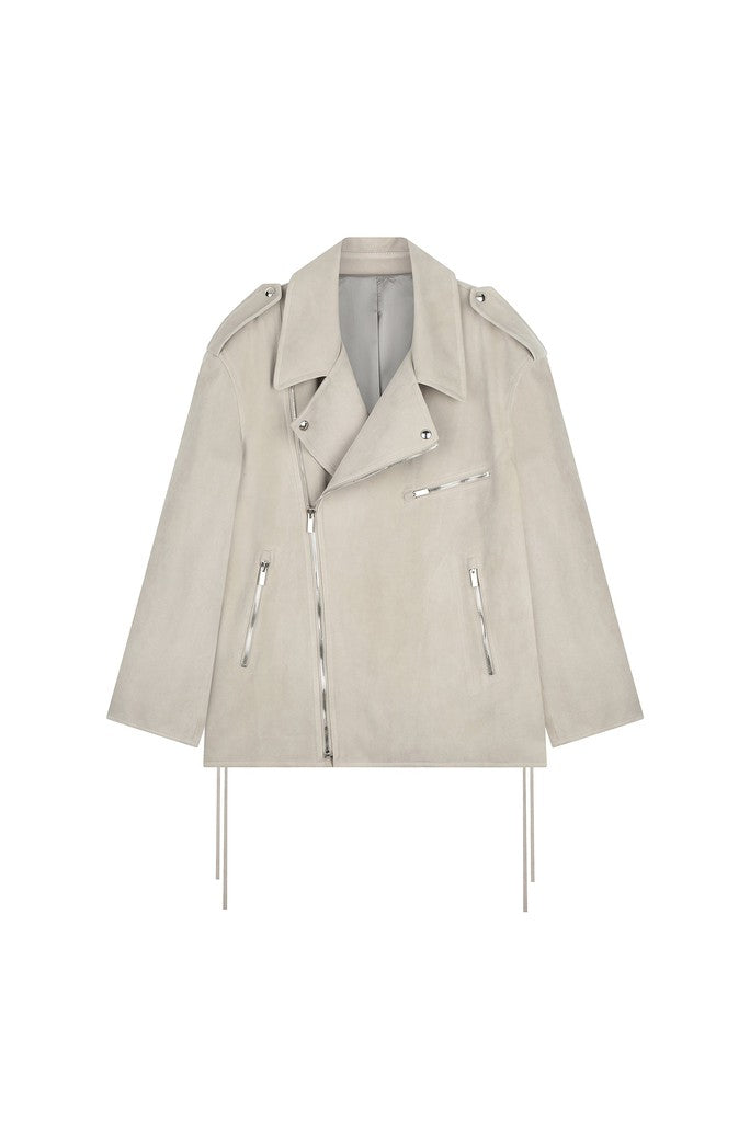 Side Knotted Biker Jacket