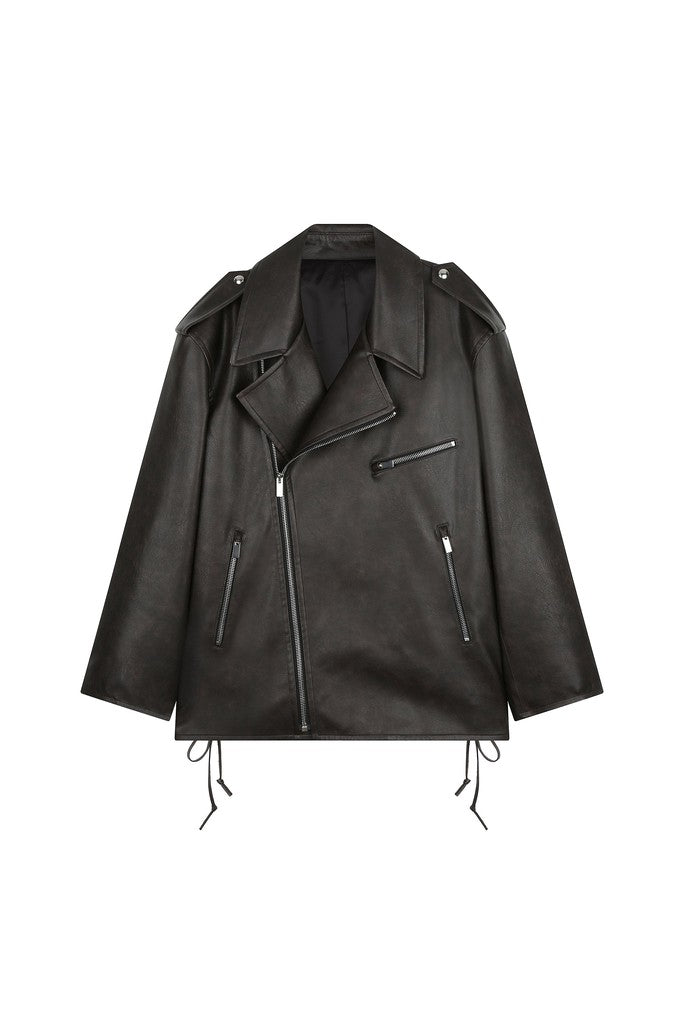 Side Knotted Biker Jacket