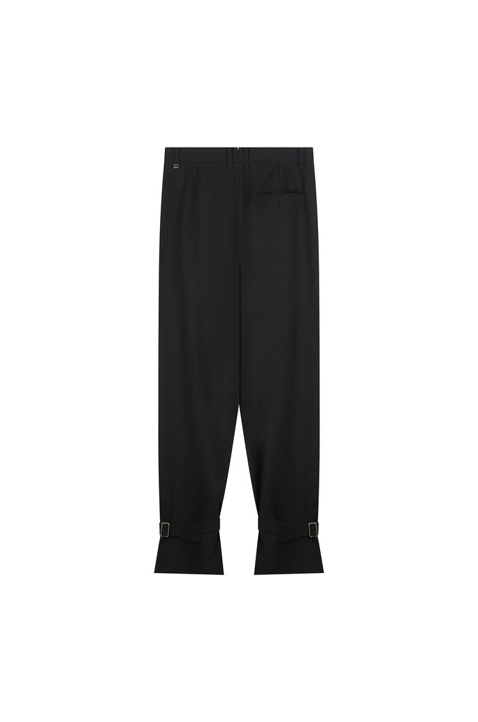 Ankle Strap Wool Pants