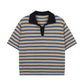 Striped Knitted Polo Shirt