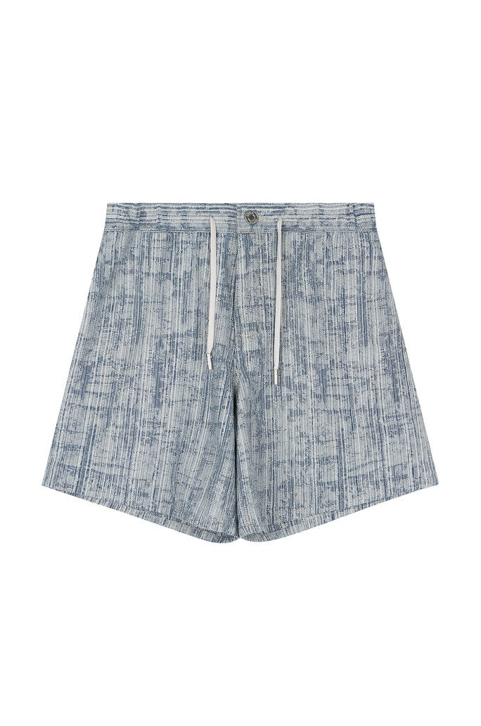 Dacquard Denim Shorts