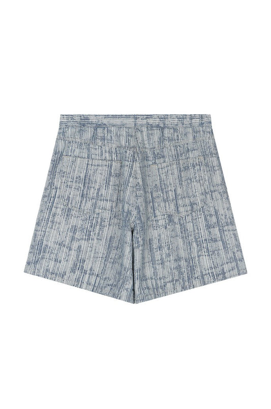 Dacquard Denim Shorts