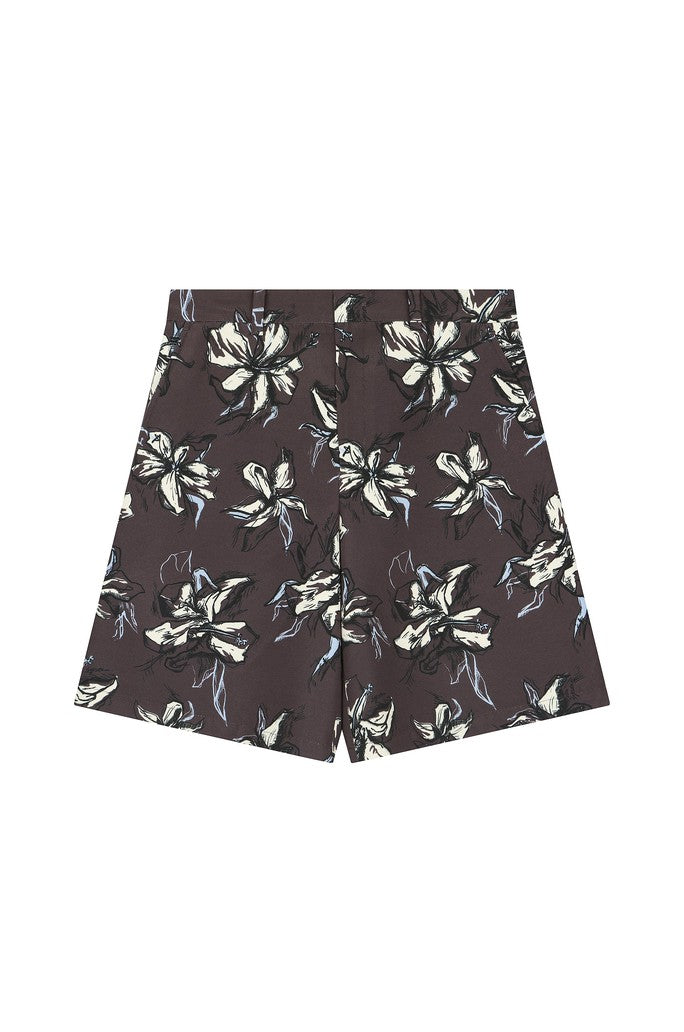 Flower Printed Hibiscus Shorts