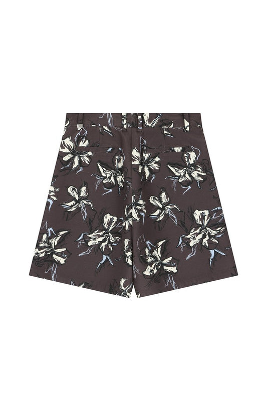 Flower Printed Hibiscus Shorts