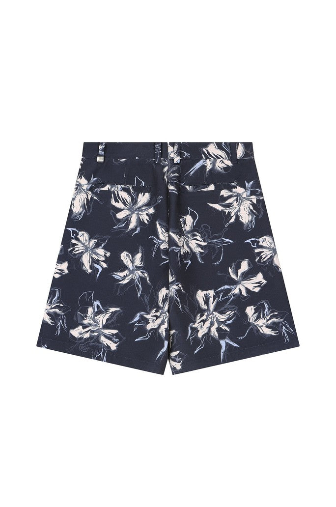 Flower Printed Hibiscus Shorts