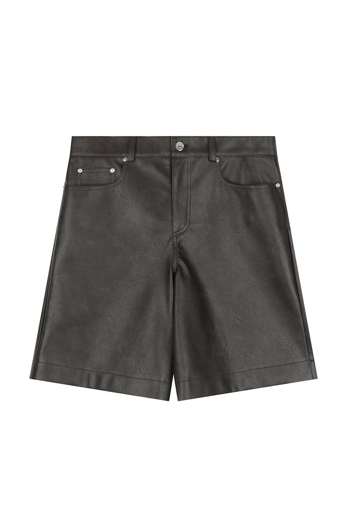 Faux Leather Shorts