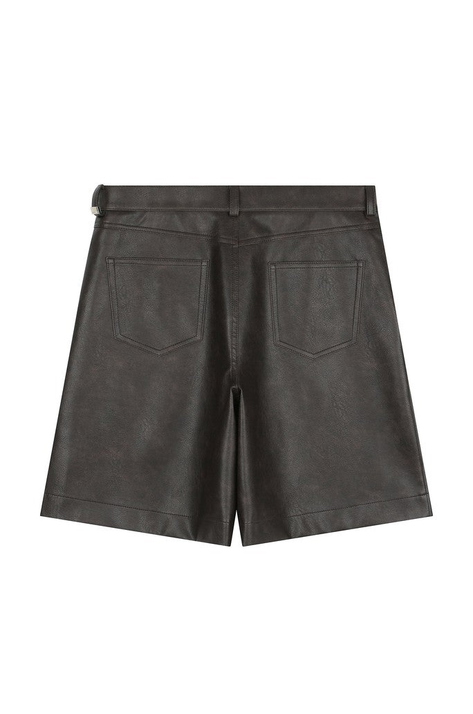 Faux Leather Shorts