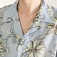 Flower Printed Hibiscus Camp Shirt