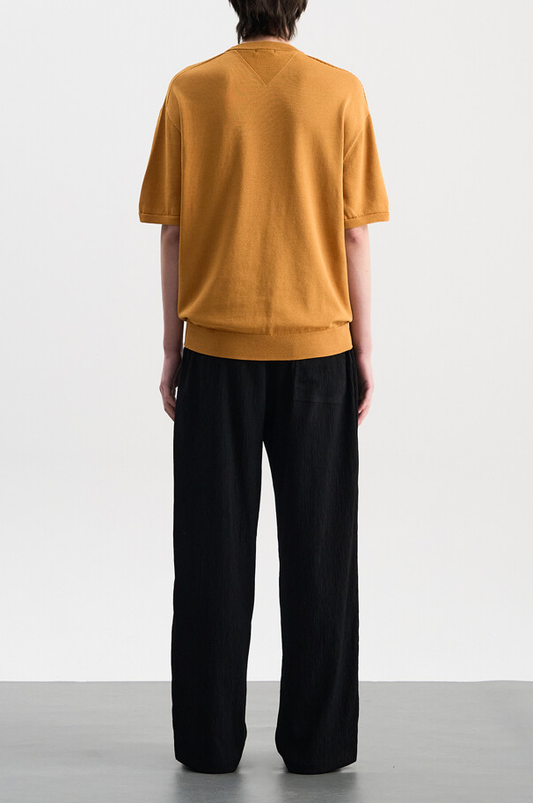 Crinkle Banding Wide Pants