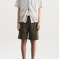 Crinkle Drawstring Half Shirt