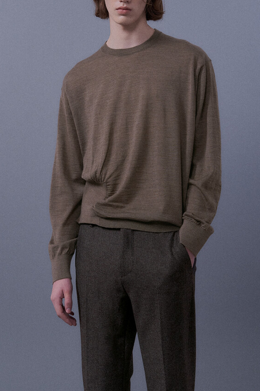 Hem Detailed Wool Knitted Top