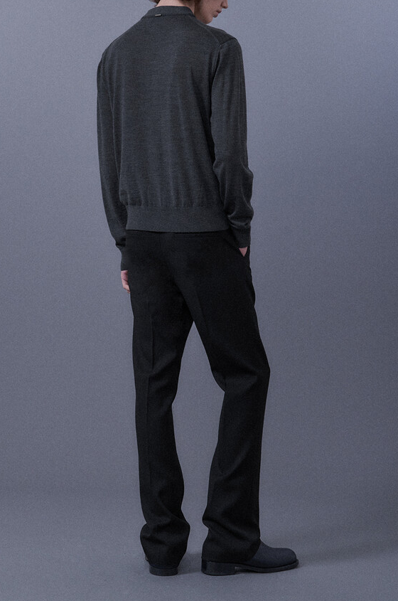 Cardigan Detail Wool Knitted Top