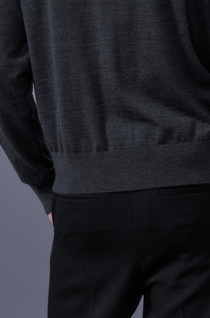 Cardigan Detail Wool Knitted Top