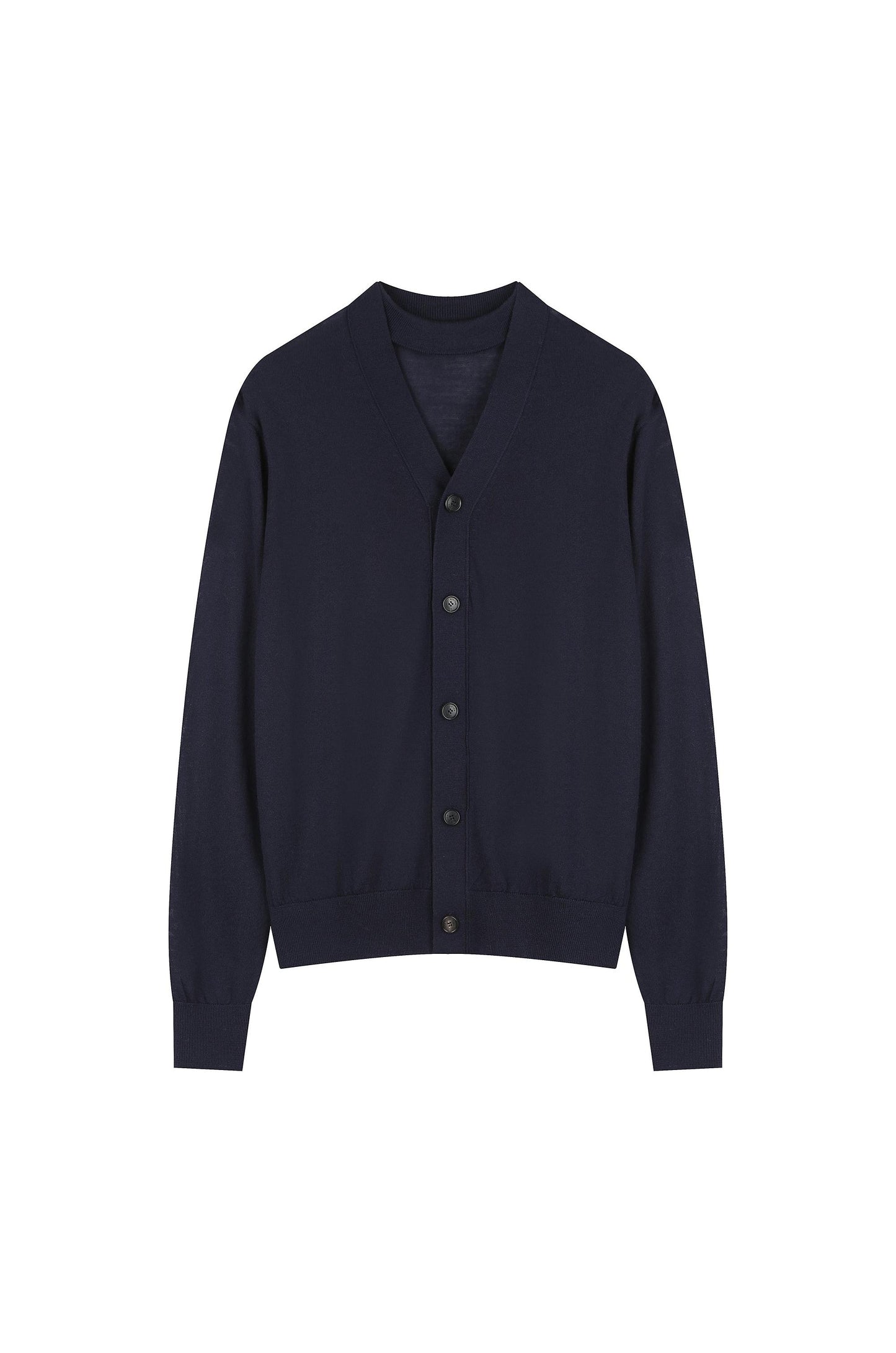 Cardigan Detail Wool Knitted Top