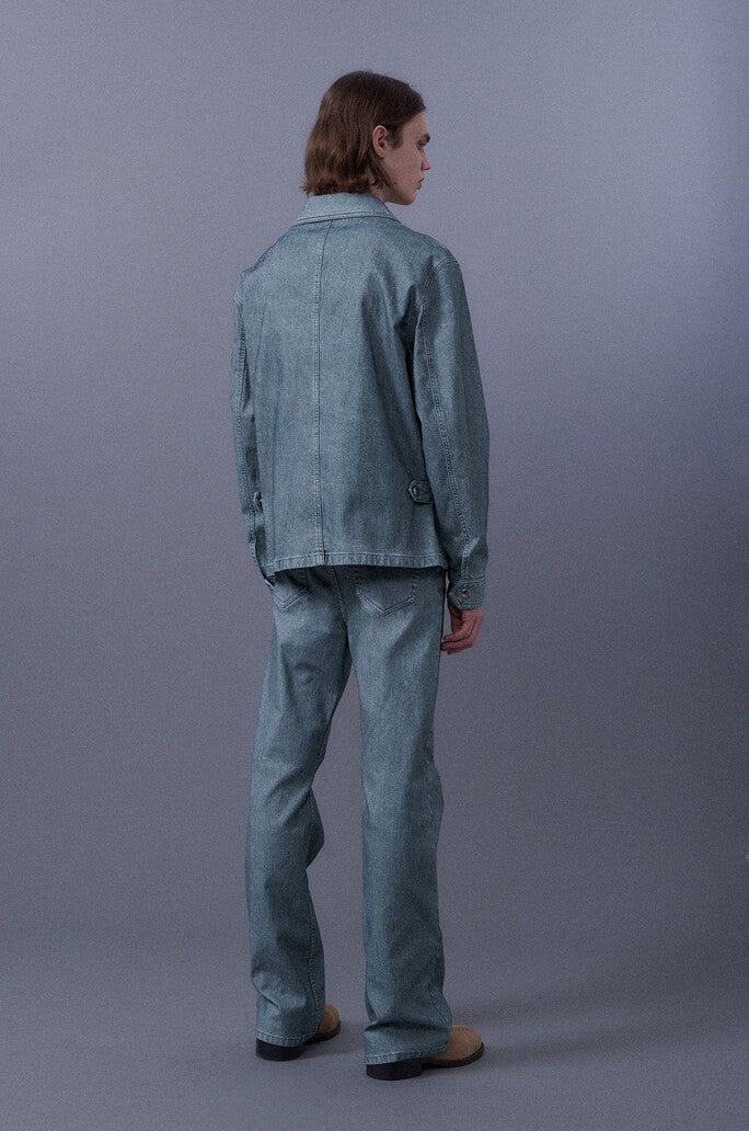 Flocked Denim Jacket