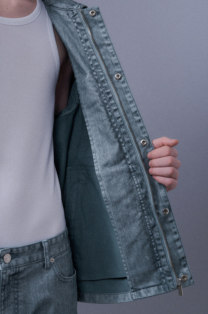 Flocked Denim Jacket