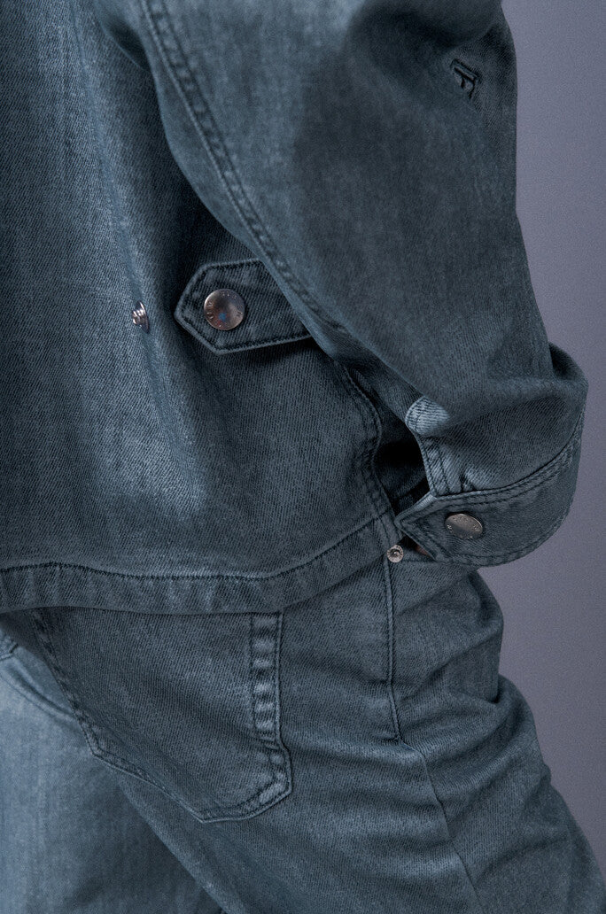 Flocked Denim Jacket