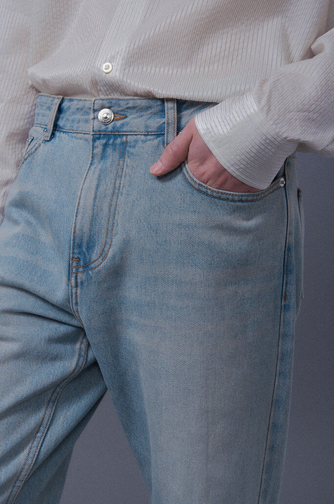 Slim Slit Denim Pants