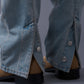 Slim Slit Denim Pants