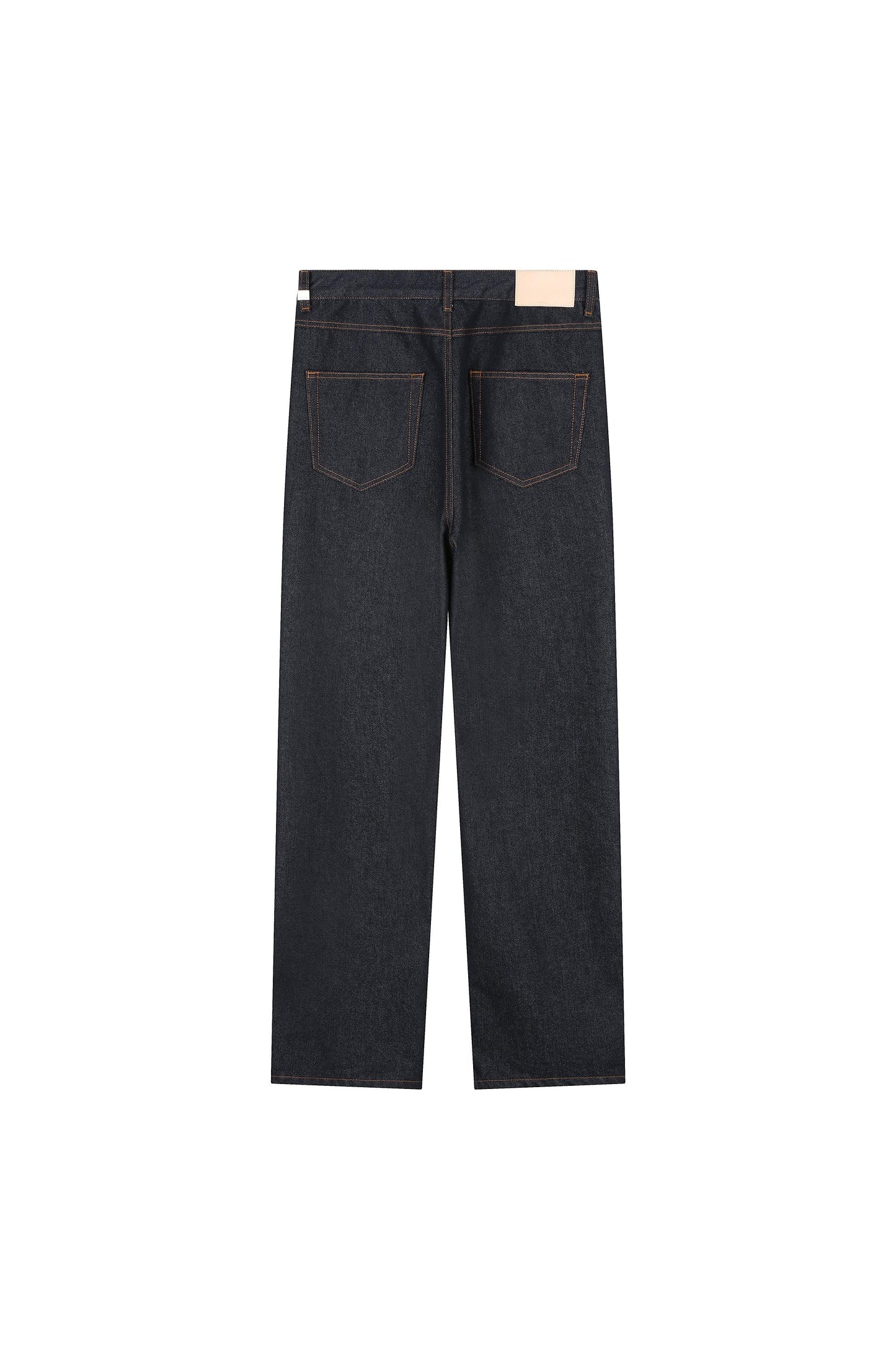 Straight Color Combination Denim Pants