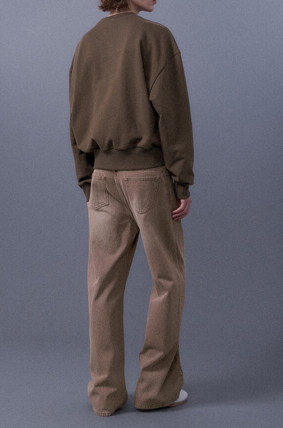Twisted Side Seam Denim Pants