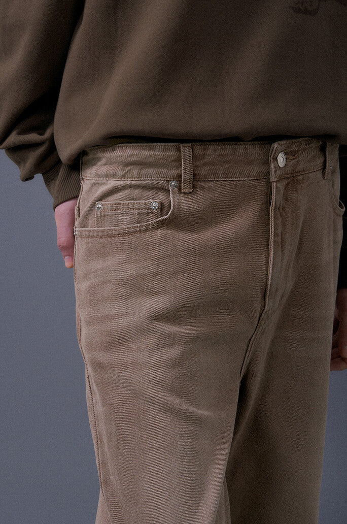 Twisted Side Seam Denim Pants