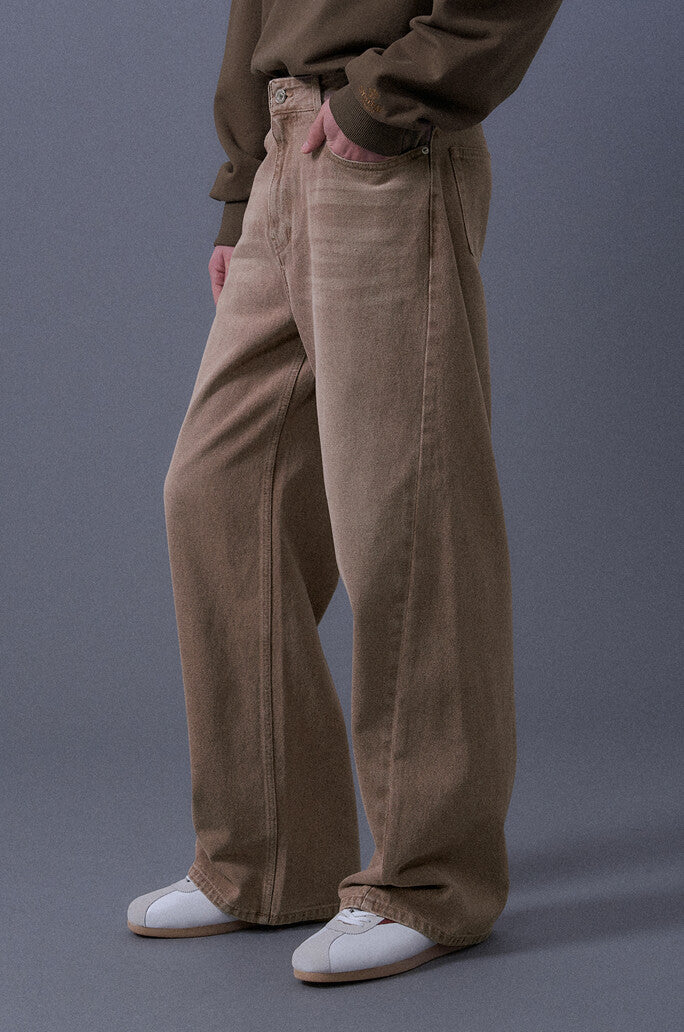 Twisted Side Seam Denim Pants