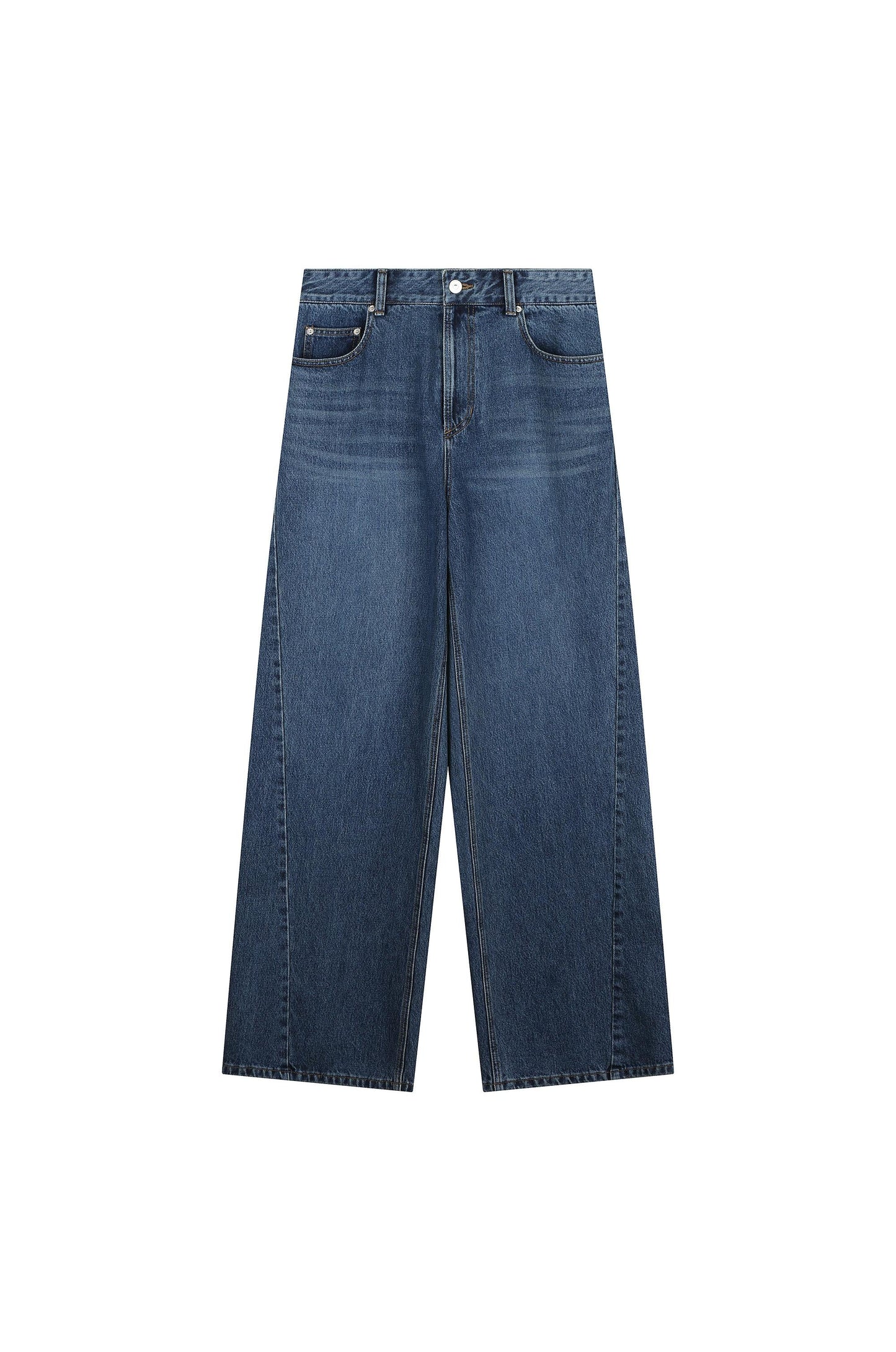 Twisted Side Seam Denim Pants