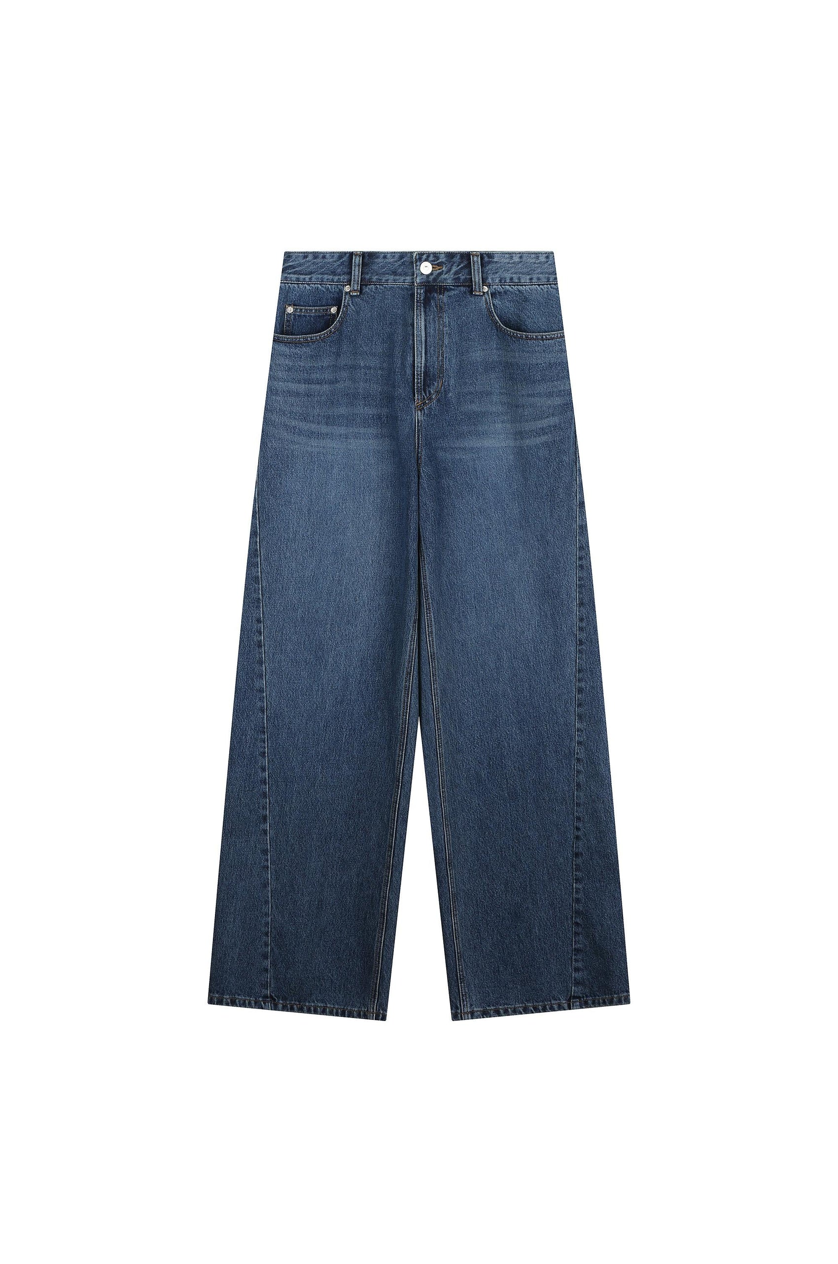 Twisted Side Seam Denim Pants