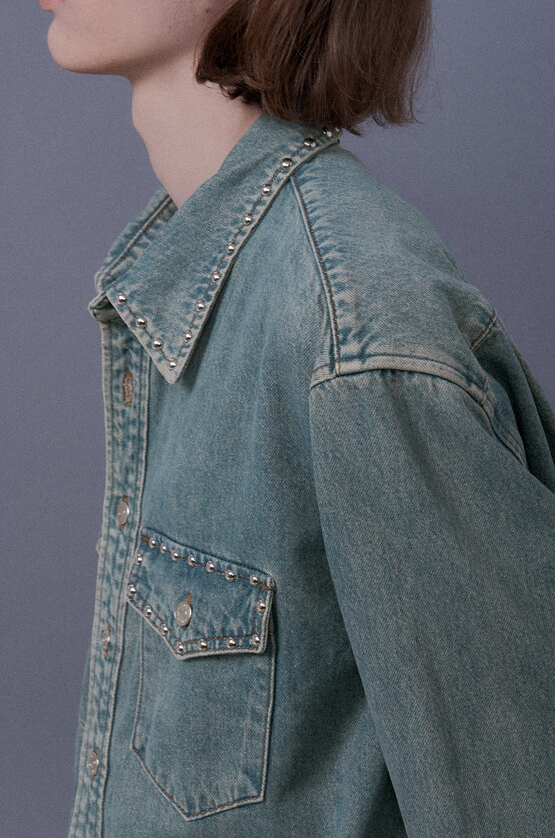 Studded Denim Shirt