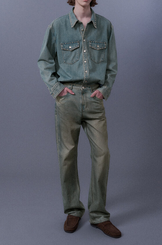 Studded Denim Shirt