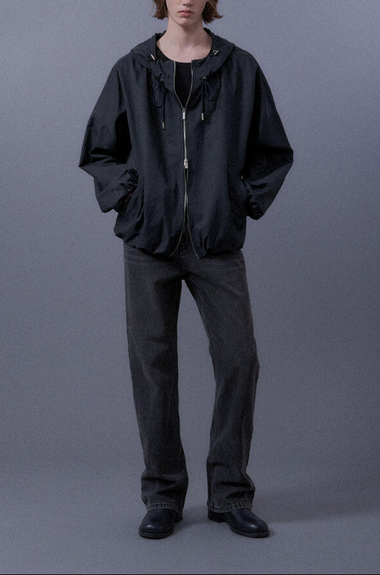 Shirring Hoodie Jacket