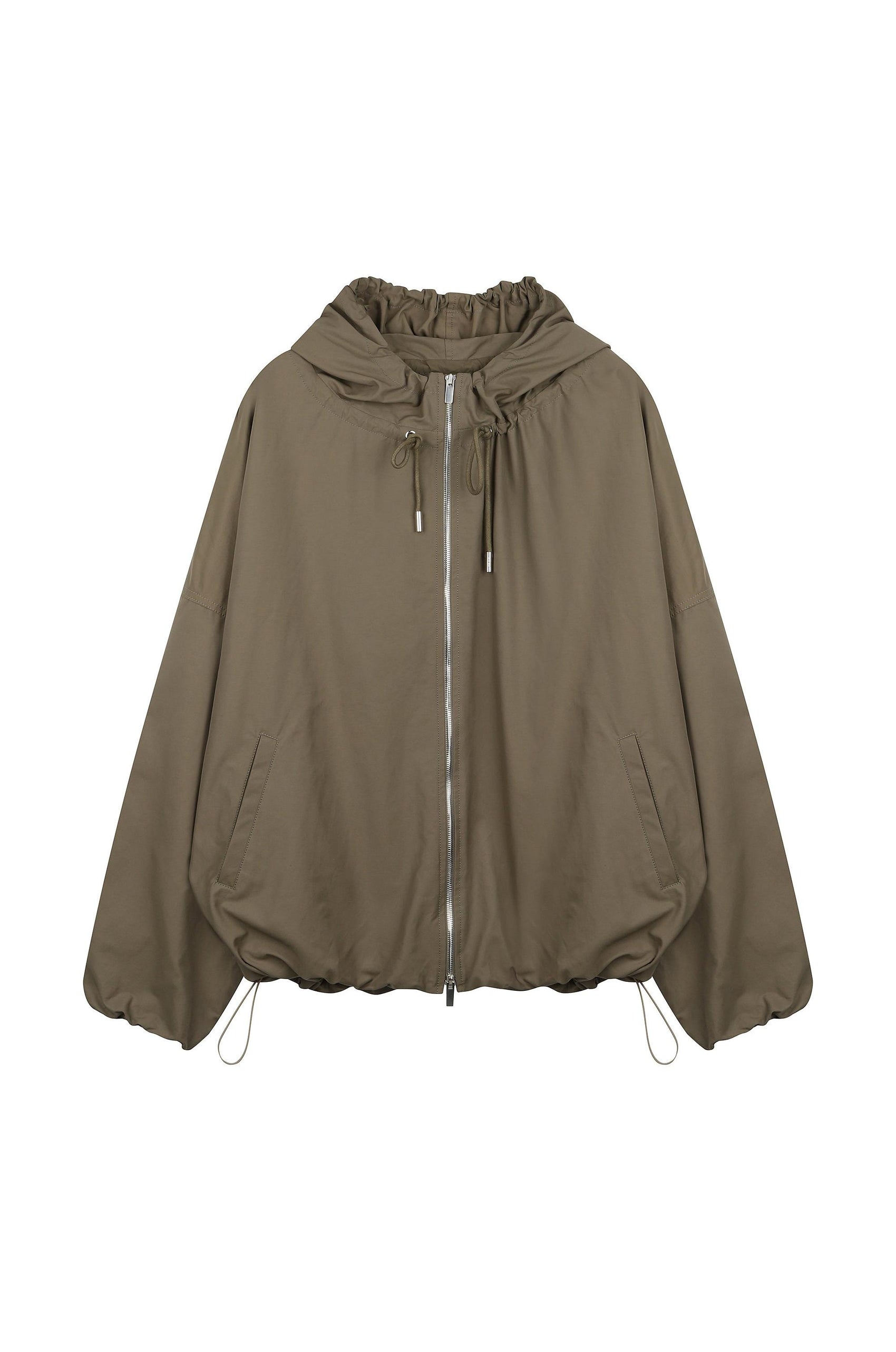 Shirring Hoodie Jacket