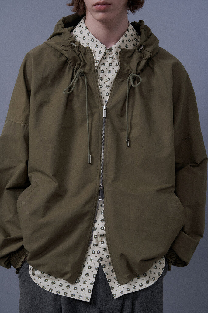 Shirring Hoodie Jacket