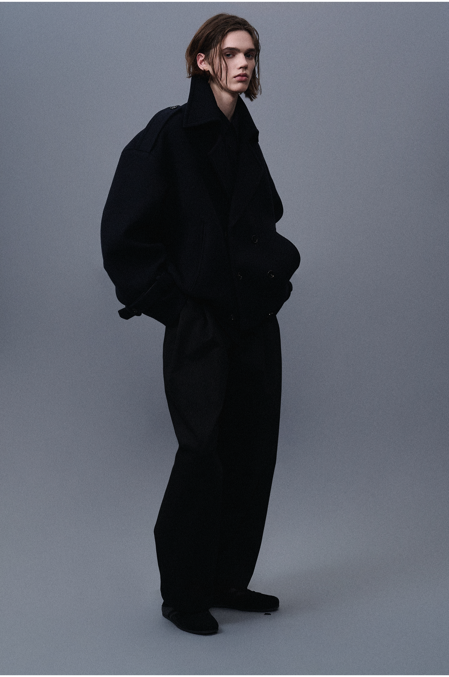 Double Breast Pea Coat Jacket