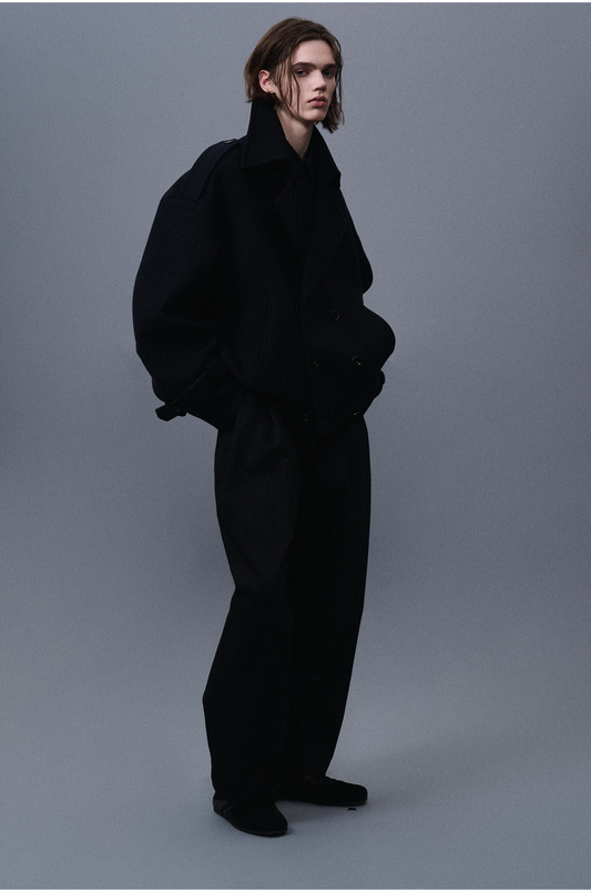 Double Breast Pea Coat Jacket