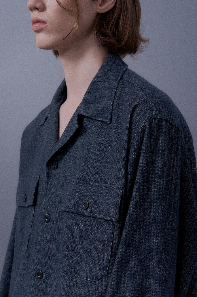Denim Like Wool Shirt