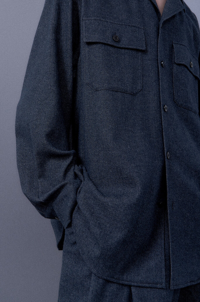 Denim Like Wool Shirt