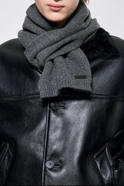 Cashmere-Blend Knit Scarf