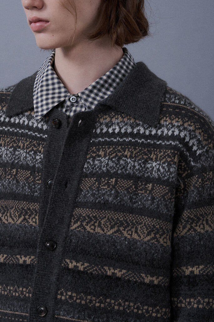 Pattern Knitted Cardigan