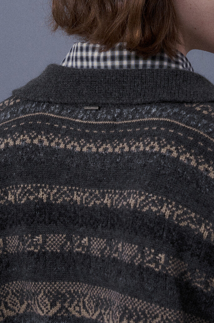 Pattern Knitted Cardigan