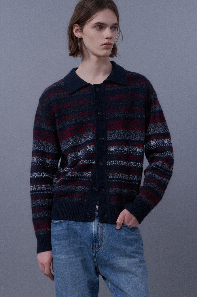 Pattern Knitted Cardigan