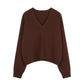 V Neck Knitted Top