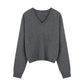 V Neck Knitted Top