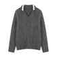 Color Knitted V Neck Top