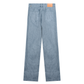 Flocked Flare Denim Pants