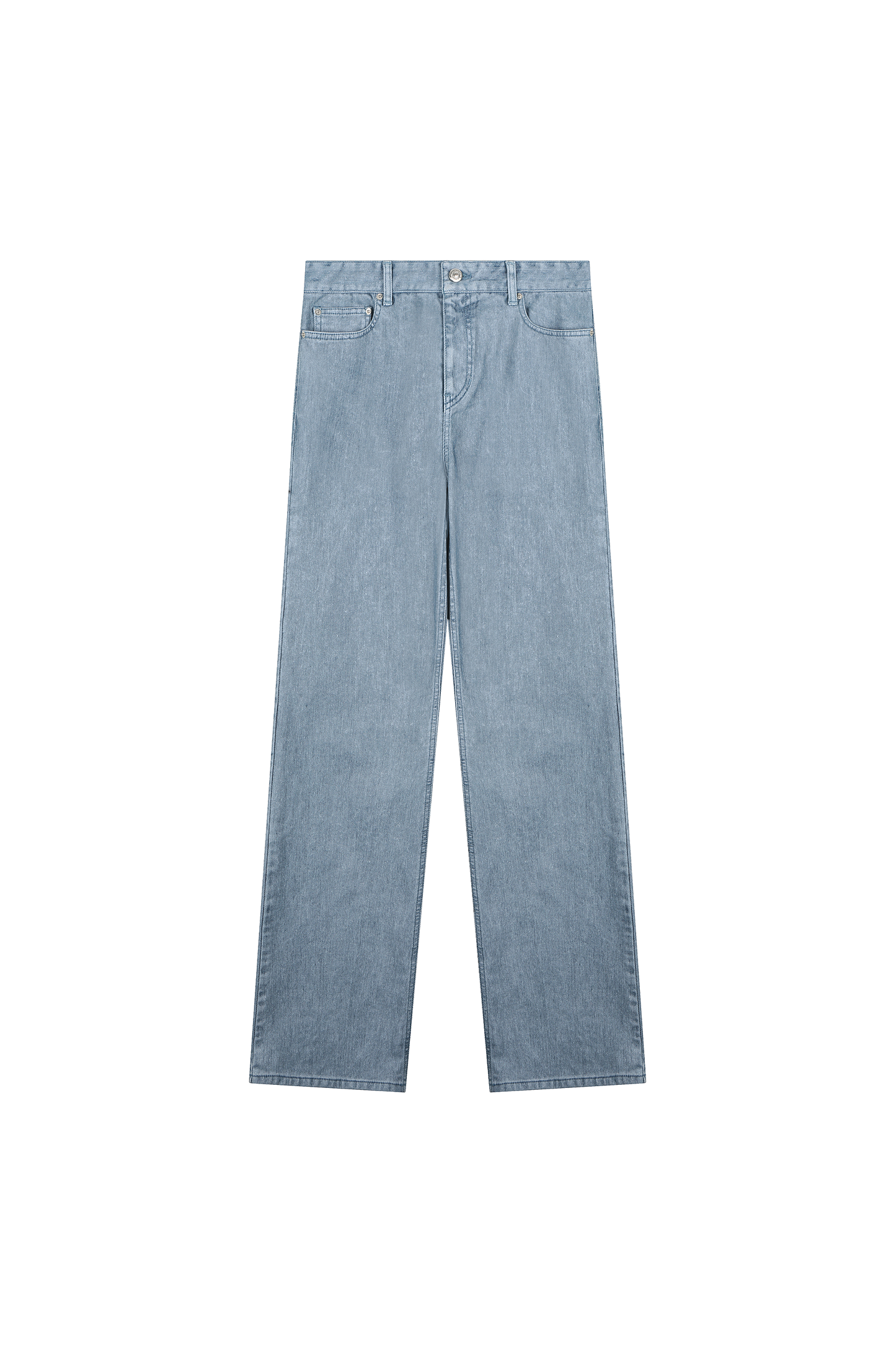 Flocked Flare Denim Pants