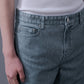 Flocked Flare Denim Pants