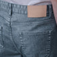 Flocked Flare Denim Pants